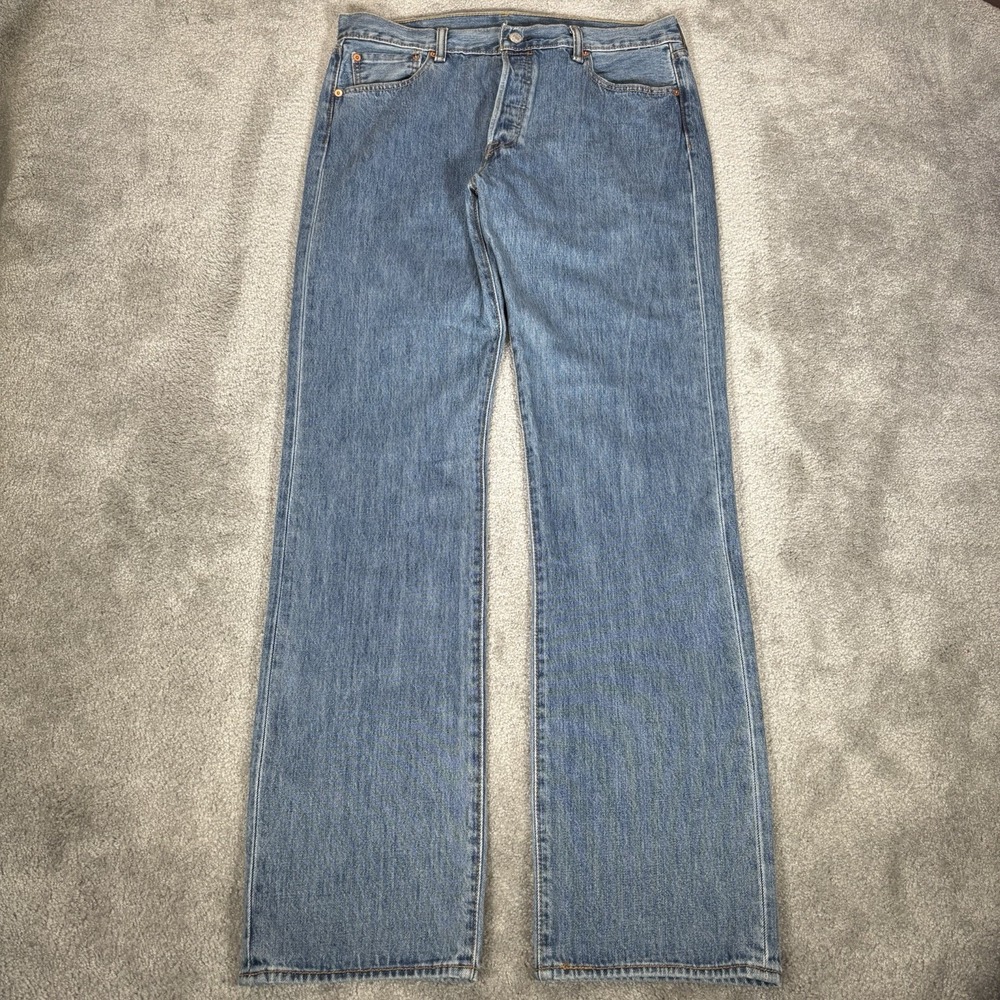 Vintage Levis 501 Jeans Mens 36x36 Original Fit Straight Leg Blue Denim Cotton